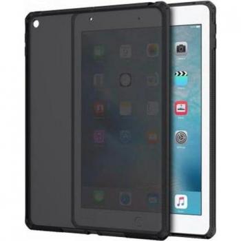 Funda Semirrígida Antimicrobiana ITSKINS Spectrum Frost para iPad 9.7 y Air 2 - Protección contra golpes y rayones, Color Negro Transparente