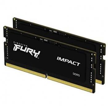 Kingston Fury Impact PnP 32GB (2x16GB) 5600MT/S DDR5 CL40 SODIMM Memoria Gamer para Portátil Kit de