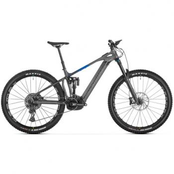 Bicicleta eléctrica Mondraker Crafty R 2024 gris/azul - Tamaño L - suspensión completa, SRAM GX NX Eagle 12s, 750 Wh, 29 pulgadas