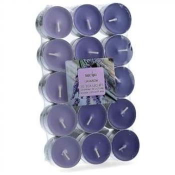 Pack de 30 Velas Perfumadas Aromáticas de Lavanda Magic Lights, diámetro 3,7 cm