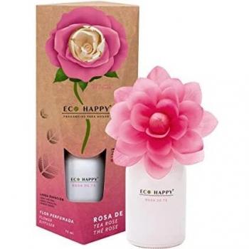ECO HAPPY - Ambientador de Flor Perfumada Que Cambia de Color. Fragancias Frescas y de Larga duración. 75 ml.
