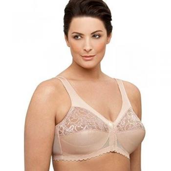 Glamorise MagicLift Front-Closure Support Bra - Pink Wireless Bra for Women 46-DD