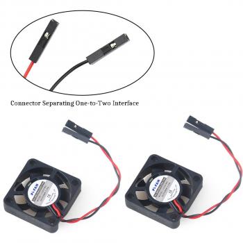 MakerHawk Raspberry Pi DC Ventilador de refrigeración sin cepillo Disipador de calor Refrigerador Conector del radiador Interfaz de separación de uno a dos 3.3V 5V para Frambuesa Pi 2 y Pi 3