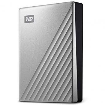 WD 4TB My Passport Ultra Portable HDD USB-C with software for device management, backup and password protection - Works with PC, Xbox X, Xbox S, PS4 and PS5 - Silver