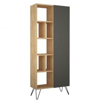 Estantería Cotecosy 11 Estantes y 1 Puerta H190 cm - Gris Jedda
