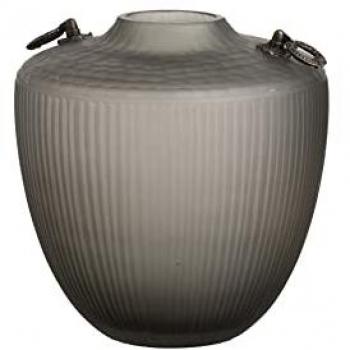 Florero de cristal decorativo gris 23x23x23 cm Adda Home