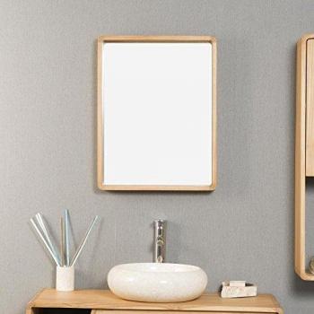 Espejo de baño Wanda Collection Samba 50 x 65 cm en teca
