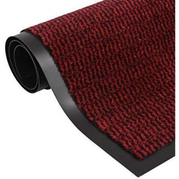 vidaXL Alfombra de Entrada Rectangular de Nudo 90x150cm Roja Decoración Hogar