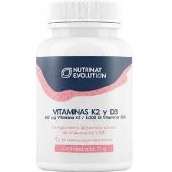 Vitaminas K2 y D3 30 Caps de Nutrinat Evolution