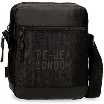 Pepe Jeans Bromley Bandolera Portatablet 9,7 Negro 23x27x6 cms Poliéster
