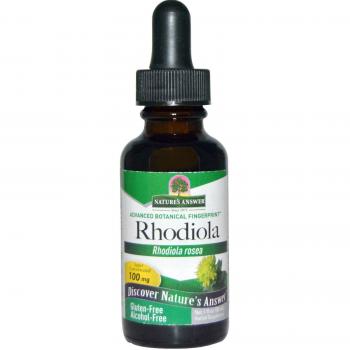 Nature's Answer Rhodiola Rosea Extract, 100 mg per 30 ml - Adaptogenic Herbal Supplement