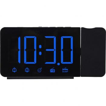 Reloj Despertador LED de Proyección Digital Grande con Función Snooze, Radio FM, USB y Luz Nocturna - Decoración para el Hogar