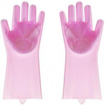 Guantes de Silicona 2 en 1 con Esponja GLOVE BETTER Multifuncional - Rosa