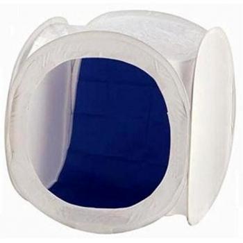 Bresser Y-08 Caja de Luz Plegable 60x60cm, Carpa plegable para toma de imágenes 60x60x60 cm, Color Azul, Blanco, Rojo y Negro