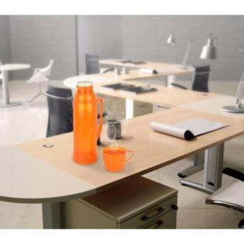 Termo para bebidas WELKHOME recubierto de plástico de colores 1000 ml Naranja