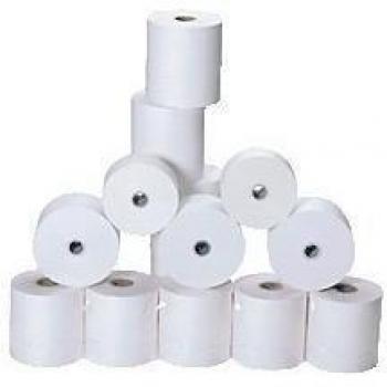 Heipa F720481 - Rollos de papel para caja registradora, 5 unidades, rollo simple, 76 x 65 x 12 mm, 40 m, 60 g/m², color blanco