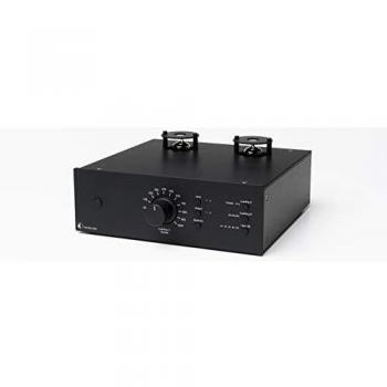 Preamplificador de Fono Pro-Ject Tube Box DS2 MM/MC con Tubos y Sonido de Alta Fidelidad, Negro