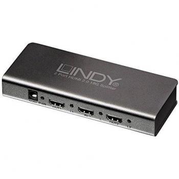 LINDY 38240 2 Port HDMI 2.0 18G UHD/HDR Splitter