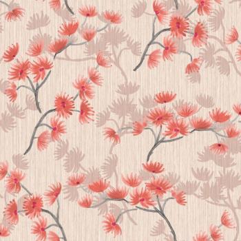 Papel Pintado Vinílico Botánico Floral Rosa Torri Amalfi Saint Honore