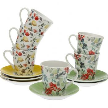 Versa Juego de 6 tazas de té con plato Aurora