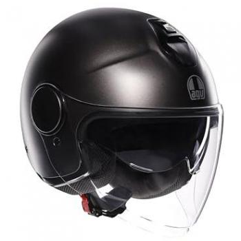 Casco abierto AGV Eteres Mono Jet Gris, características: diseño unisex, acabado mate asfalto gris, modelo E2206