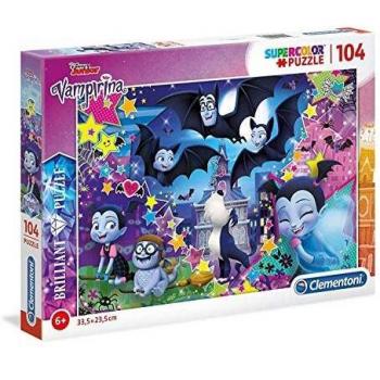 Clementoni- Puzzle 104 Piezas Efecto Diamante Vampirina, Multicolor