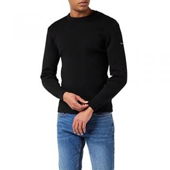 Armor-Lux Fouesnant Men's Navy Pullover Sweater with Shoulder Buttons