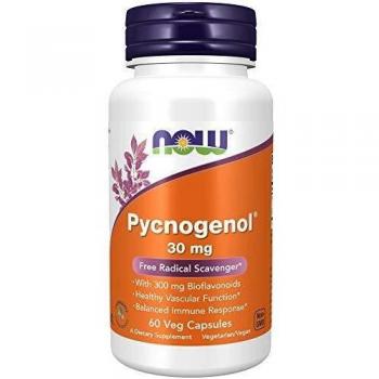 NOW Foods Pycnogenol 30mg - 60 Vegan Capsules with Bioflavonoids