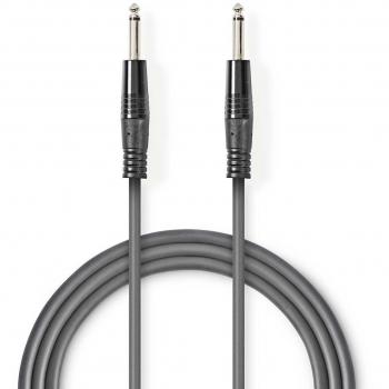 Nedis Cable de Audio Desbalanceado 6.35mm M-6.35mm M 3m Gris