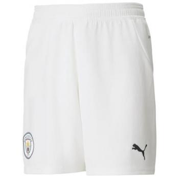 Manchester City Puma Home Shorts 2024-25 - Kids, White, Male, Size: 15/16 Years, 32 Waist