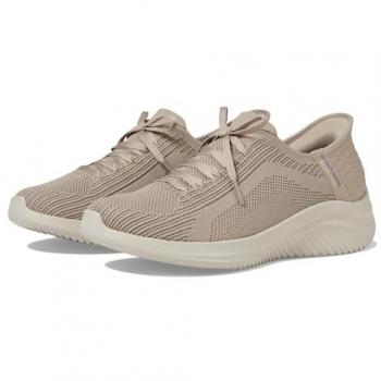 Zapatillas Skechers Ultra Flex 3.0 Slip-Ins Brilliant Path para Mujer, tipo calcetín bajas, color marrón, suela EVA moldeada, talla 37 EU