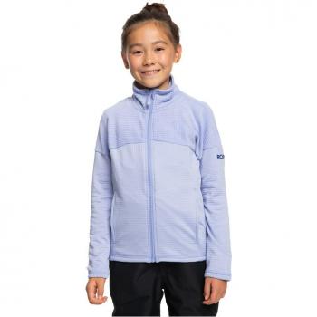 Forro polar Roxy Sidley para niños, sudadera azul de cierre completo, talla 14