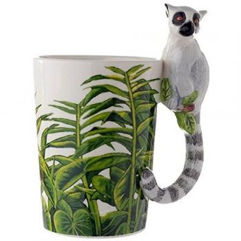 Puckator SMUG28 - Taza (12 x 8,5 x 14,5 cm), diseño de lémur