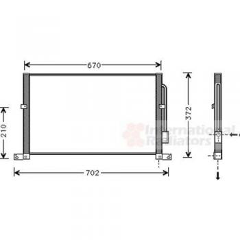 Condensador de aire acondicionado VAN WEZEL 18005302, compatible con International Radiators