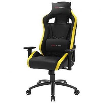 Mars Gaming MGCXNEOBY, Silla Gaming Premium Air, PU, Cojines Removibles, Amarillo