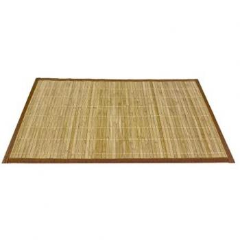 Alfombra de Bambú Antideslizante y Resistente 80x110cm - Decoración del Hogar en Color Natural Claro - Ideal para Salón, Comedor o Recibidor