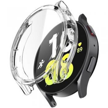 Spigen Ultra Hybrid Sam Galaxy Watch 6 44mm - Funda transparente, material resistente, diseño delgado, protección contra golpes y rasguños, fácil acceso a botones y puertos