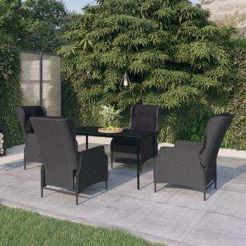 5-Piece Dark Gray Patio Dining Set