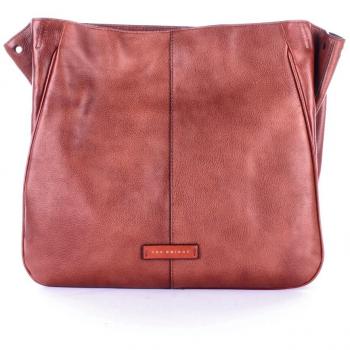 The Bridge Elisabetta Brown Leather Handbag with Double Function