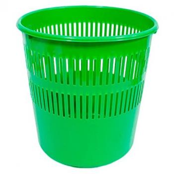 Papelera de plástico con rejilla Acan Tradineur 28 x 27 cm, cubo de basura multiuso para oficina y hogar (Color surtido)