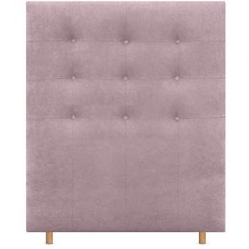 Cabecero Capitoné hasta el Suelo 110cm Tapizado en Tela Aqualine Salmón para Camas Individuales y Matrimonio