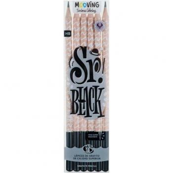 Lápices de Grafito Mooving Sr Black 6 piezas