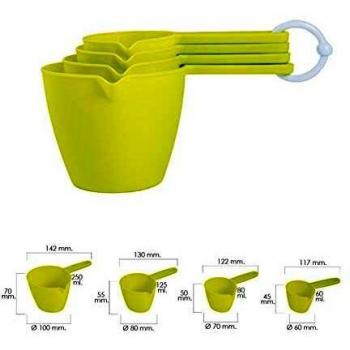 Oryx 5071105 Set 4 Cacitos / Vasos Medidores 60 / 80 / 125 / 250 ml.
