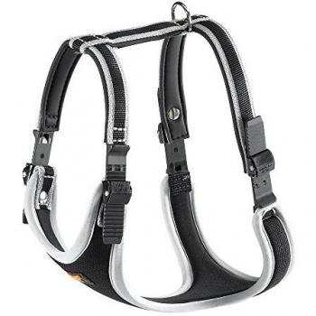 Ferplast Ergocomfort Arnés para Perros Talla XL, Color Gris, con Sistema de Microrregulación y Desenganche Rápido, Ajuste Circunferencia Cuello 64-