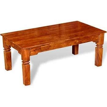 vidaXL Mesa de Centro Solida de Material Madera Maciza Dimensiones 110x60x45 cm