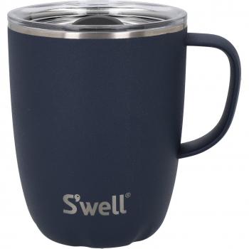 S'well Azurite Travel Mug with Handle, 350ml - Dark Blue