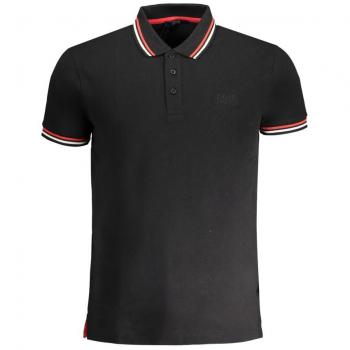 Cavalli Class Black Cotton Polo Shirt - XXL