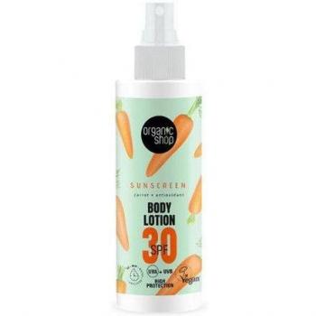 Organic Shop - Loción Corporal Protectora de Zanahoria con Antioxidantes SPF 30 - 150 ml