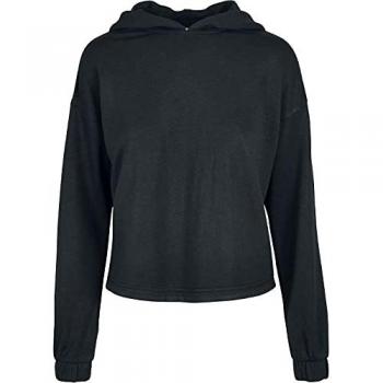 Urban Classics Women's Oversized Shaped Black Modal Terry Hoodie