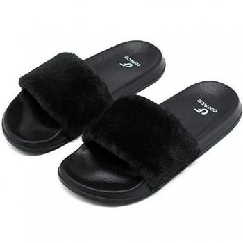 Coface Zapatillas-Mujer-Pantuflas-Sandalias-Planas,Antideslizante Pantufla Suela de Goma Deslizantes Slipper para Mujeres Señoras Interiores y Exteriores